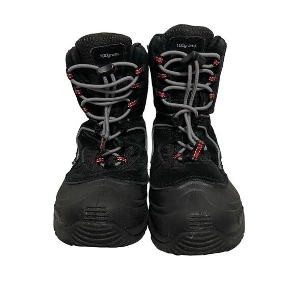 Columbia Bugaboot Celcius‎ Insulated Winter Black Red Boots Size 2 - Picture 8 of 8